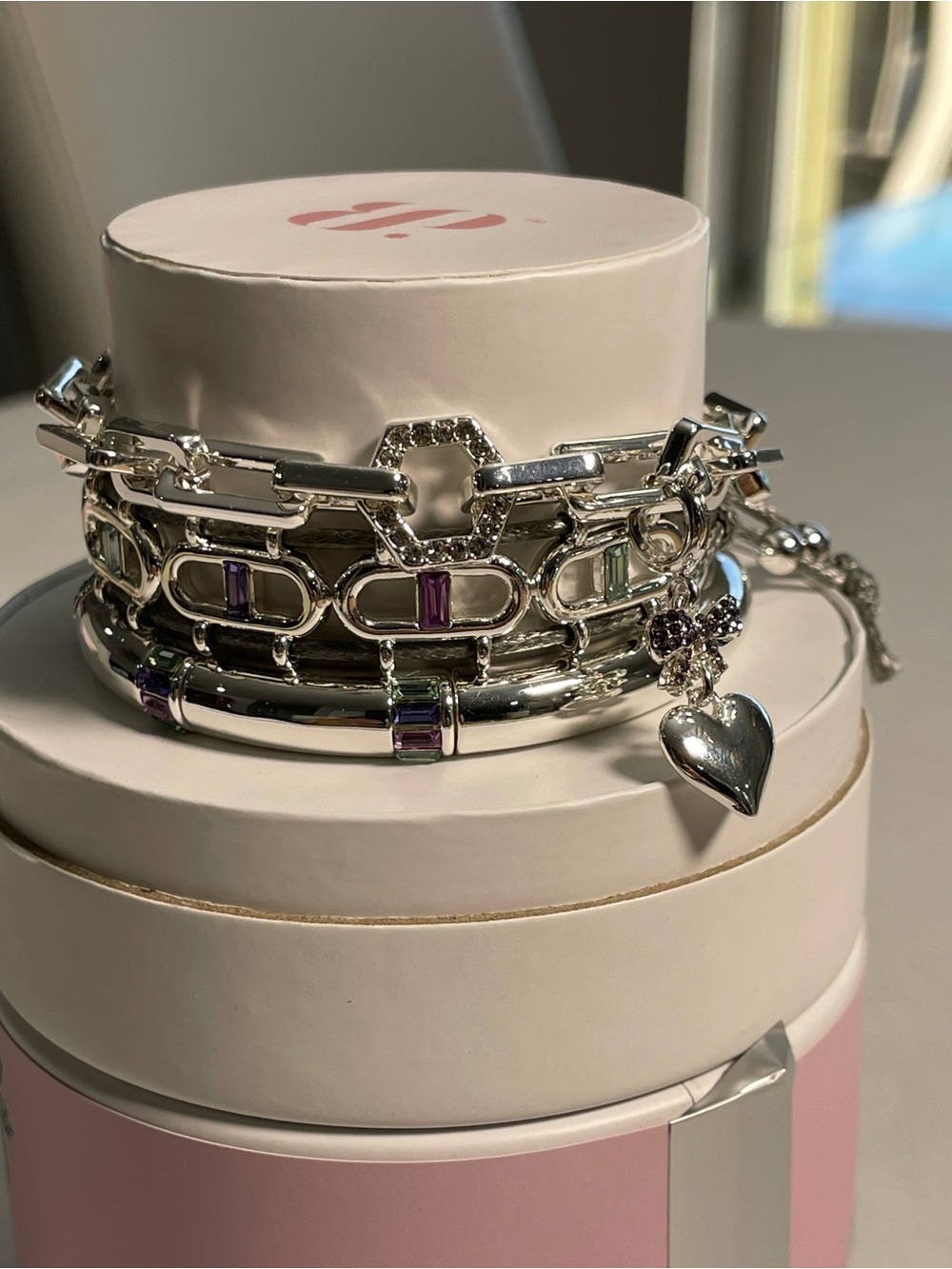 Bomb Party Summer Stacks 2026 “Velvet Hearts” Silver/Purple Stacks NIB